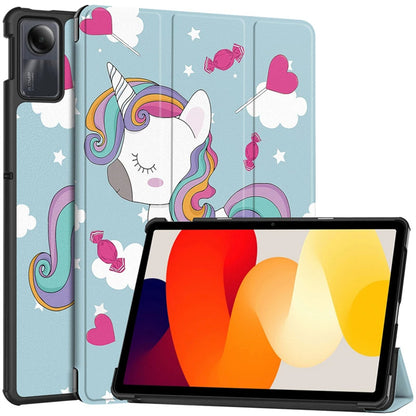 Hülle für Xiaomi Redmi Pad SE, Techsuit, FoldPro Unicorn, Mehrfarbig