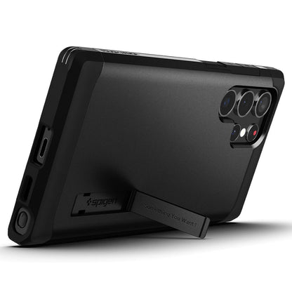 Hülle für Samsung Galaxy S22 Ultra 5G S908, Spigen, Tough Armor, Schwarz ACS03923