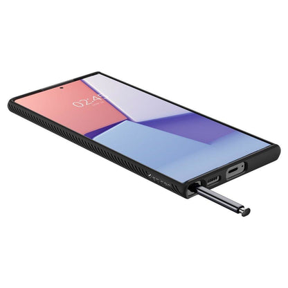 Hülle für Samsung Galaxy S22 Ultra 5G S908, Spigen, Liquid Air Matte, Schwarz ACS03915