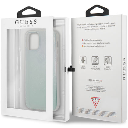 Hülle für Apple iPhone 12 mini, Guess, 3D-erhaben, schillernd, transparent GUHCP12S3D4GIRBL