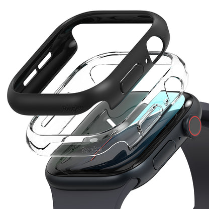 Ringke Slim Hülle für Apple Watch Series 10 / 11 46mm, 2er Set, Matt Schwarz / Transparent