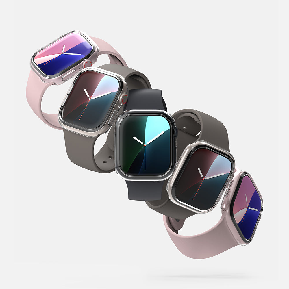 Ringke Slim Hülle für Apple Watch Series 10 / 11 46mm, 2er Set, Matt Schwarz / Transparent
