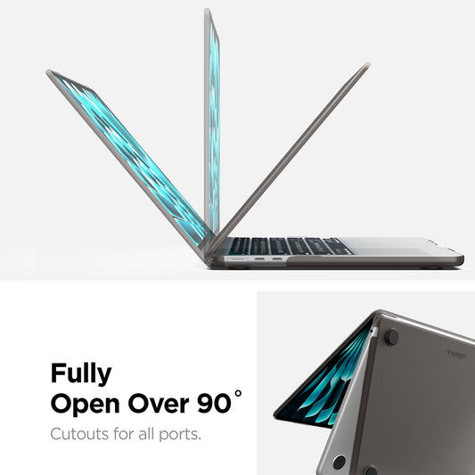 Spigen Airskin Hülle für Apple MacBook Air 13 Zoll (2026) / (2025) / (2024) / (2022), Schwarz Satin ACS11531