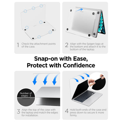 Spigen Airskin Hülle für Apple MacBook Air 13 Zoll (2026) / (2025) / (2024) / (2022), Schwarz Satin ACS11531