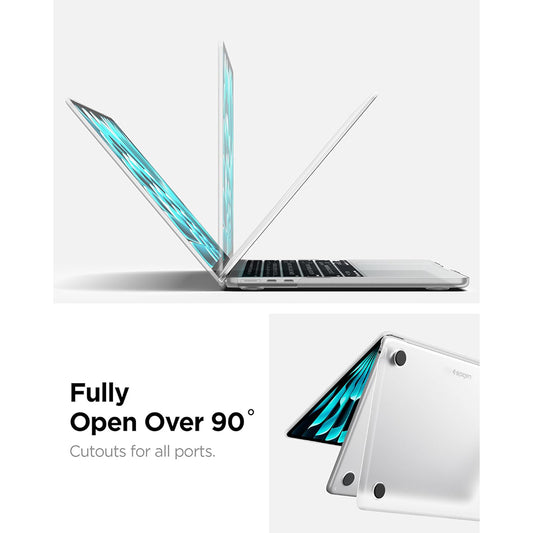 Spigen Airskin Hülle für Apple MacBook Air 13 Zoll (2026) / (2025) / (2024) / (2022), Satinierte Transparente ACS11530