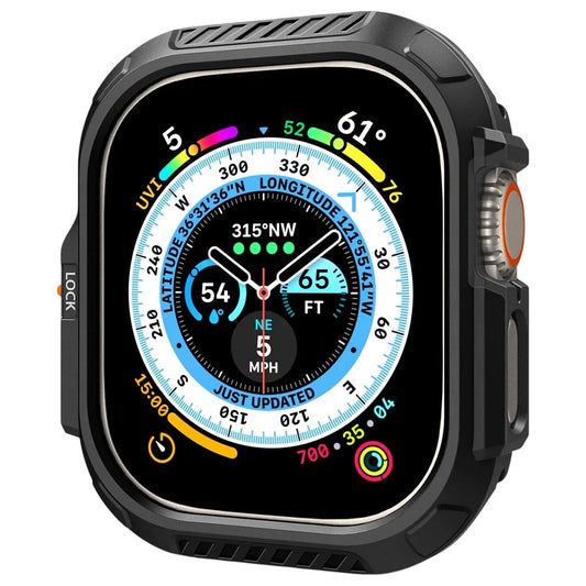 Spigen Lock Fit Hülle für Apple Watch Ultra Series, Matt Schwarz ACS06208