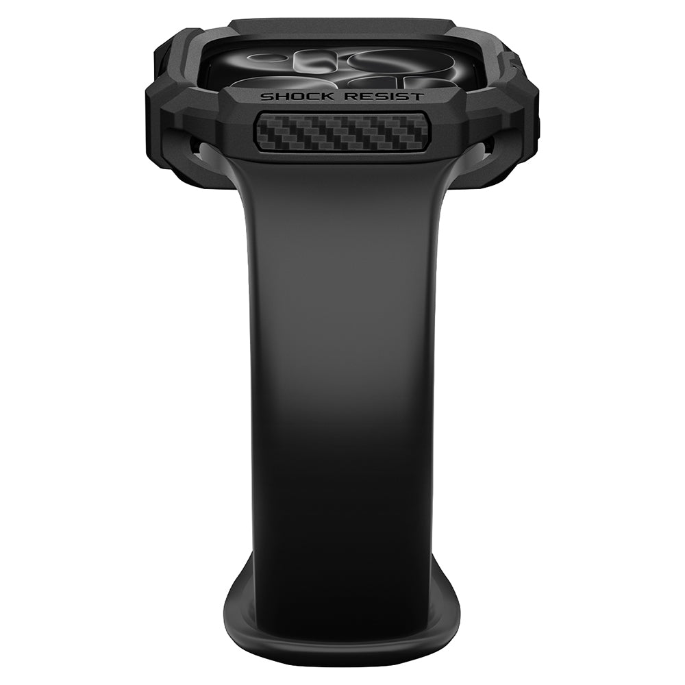 Spigen Rugged Armor Hülle für Apple Watch Series 12 42 mm, Mattschwarz ACS11877