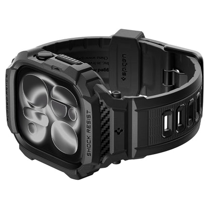 Spigen Rugged Armor Pro Hülle für Apple Watch Series 12 42mm, Matt Schwarz ACS11883