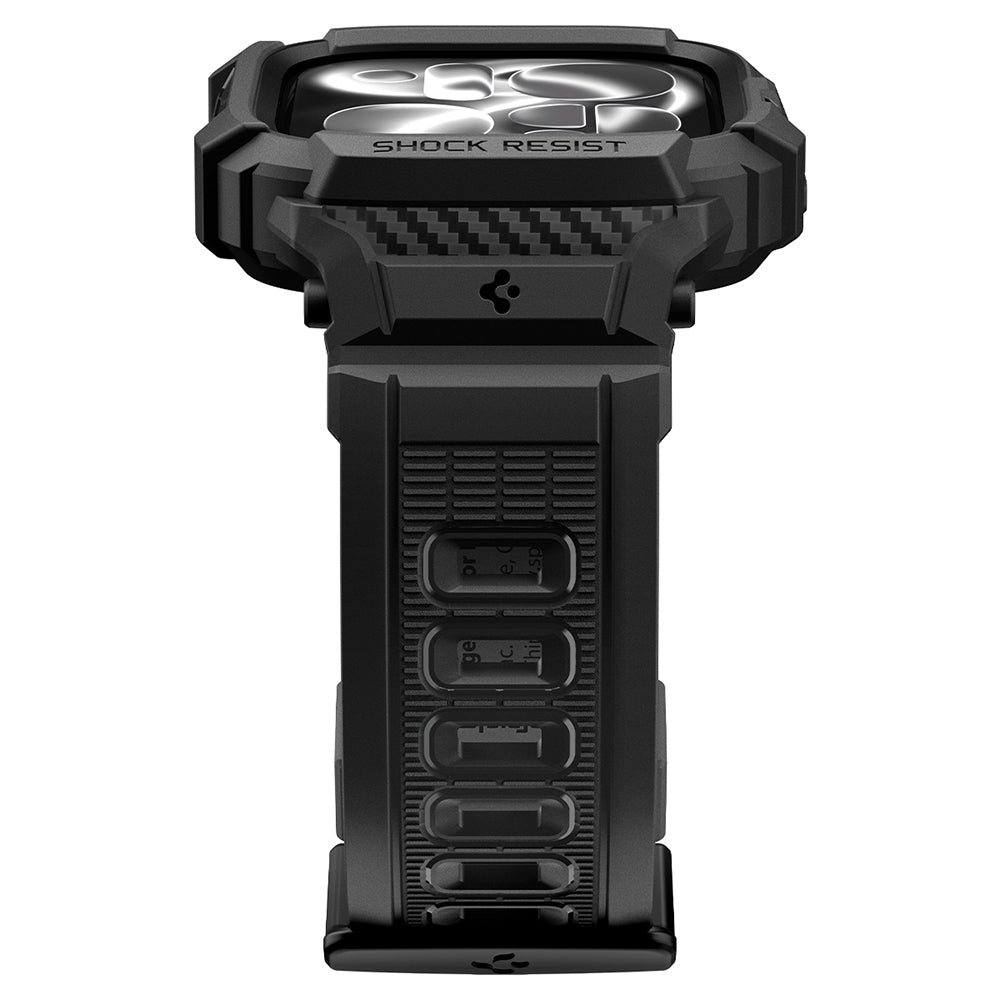 Spigen Rugged Armor Pro Hülle für Apple Watch Series 12 42mm, Matt Schwarz ACS11883