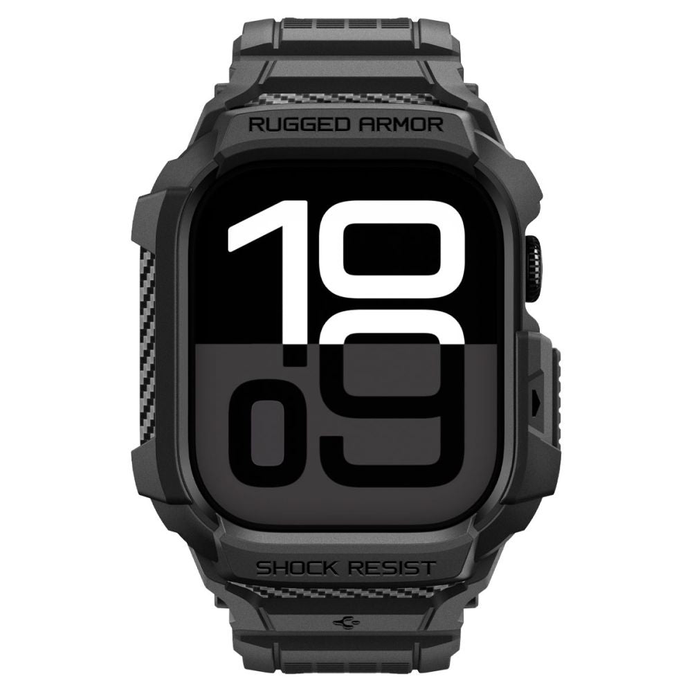 Spigen Rugged Armor Pro V2 Hülle für Apple Watch Series 10 / 11 42mm, Mattschwarz ACS10494