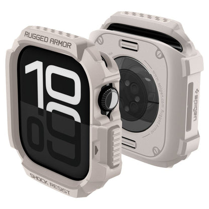 Spigen Rugged Armor V2 Hülle für Apple Watch Series 10 / 11 42mm, Beige ACS10493