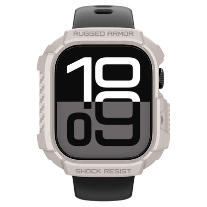 Spigen Rugged Armor V2 Hülle für Apple Watch Series 10 / 11 42mm, Beige ACS10493
