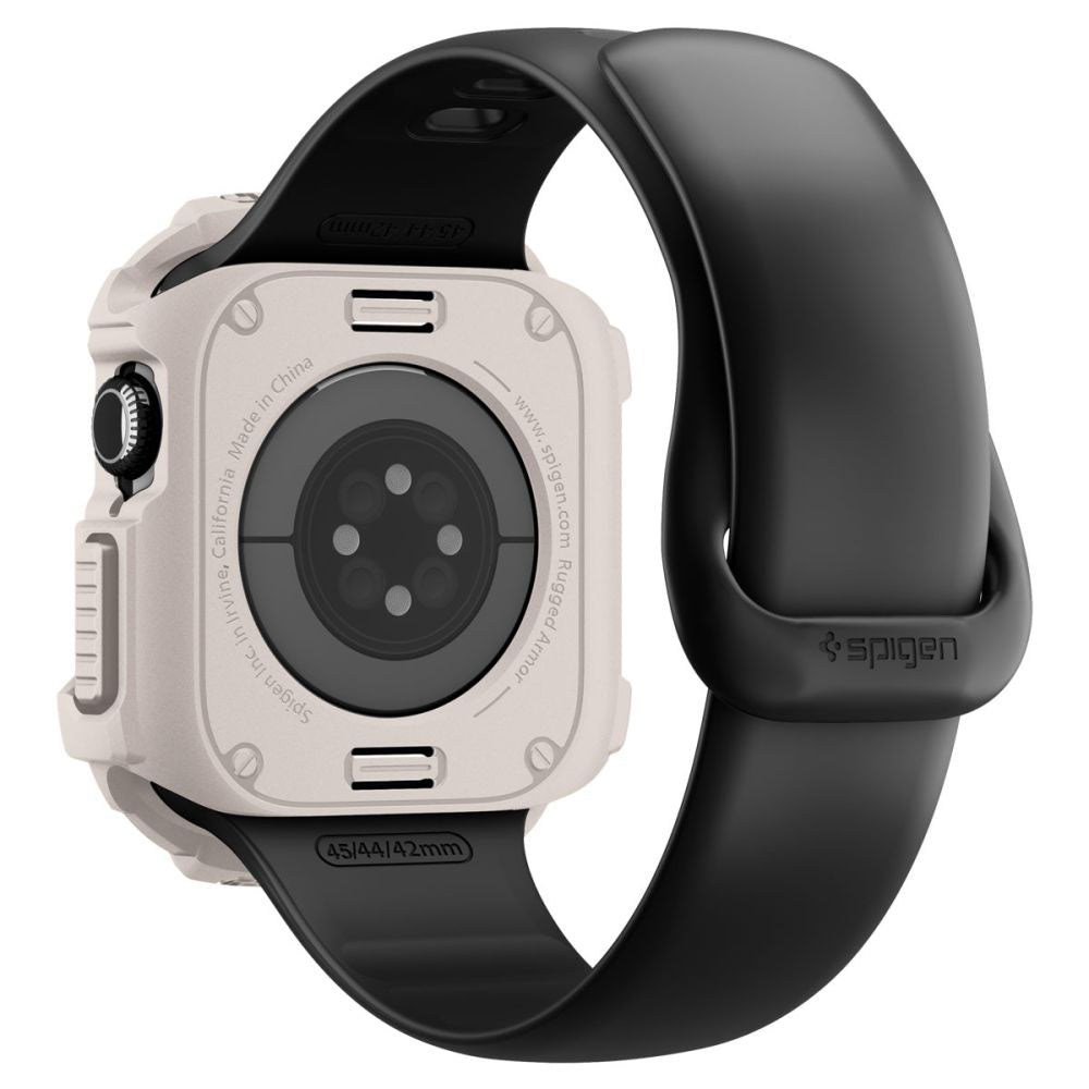 Spigen Rugged Armor V2 Hülle für Apple Watch Series 10 / 11 42mm, Beige ACS10493