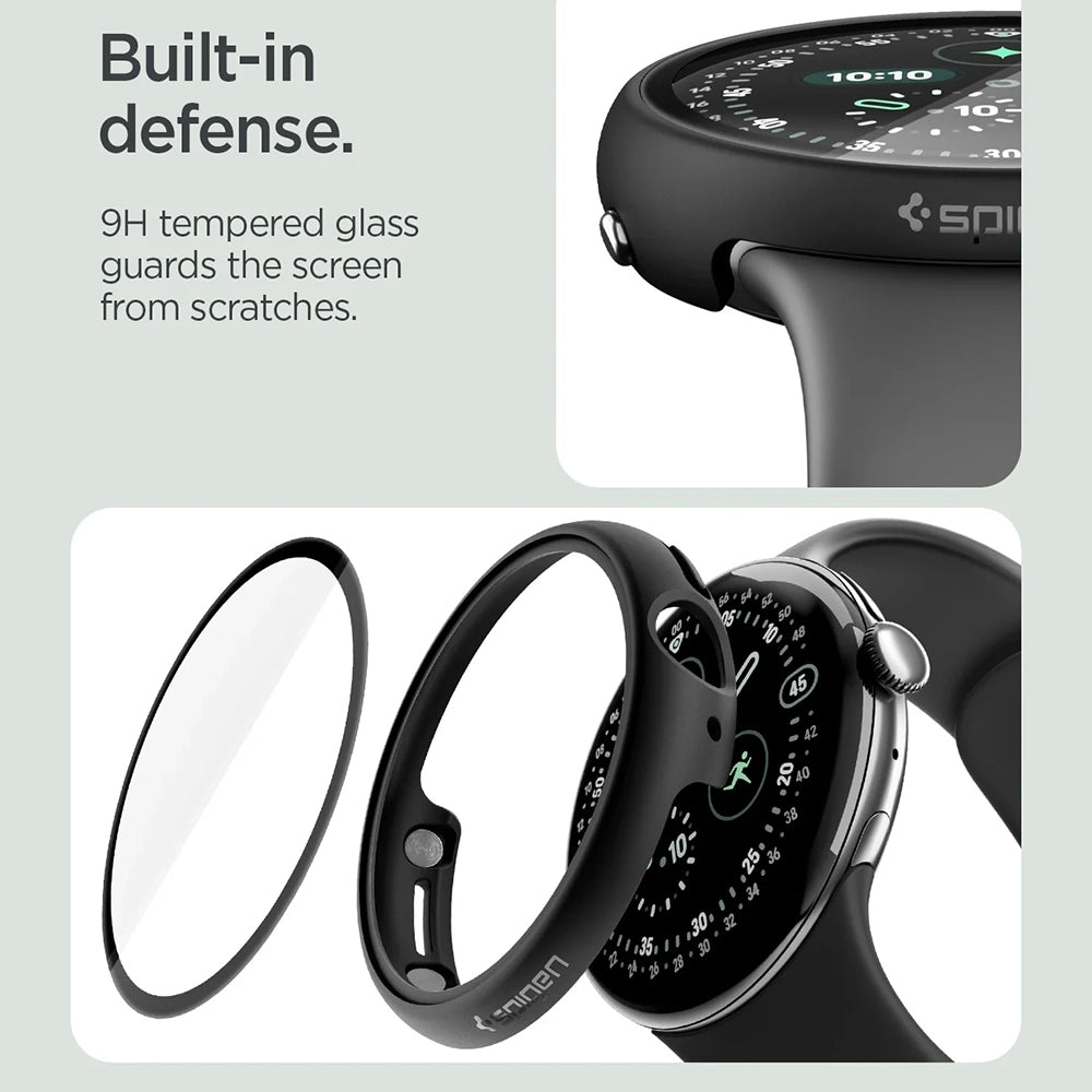 Spigen Thin Fit 360 Hülle für Google Pixel Watch 45mm Serie, Schwarz ACS11746