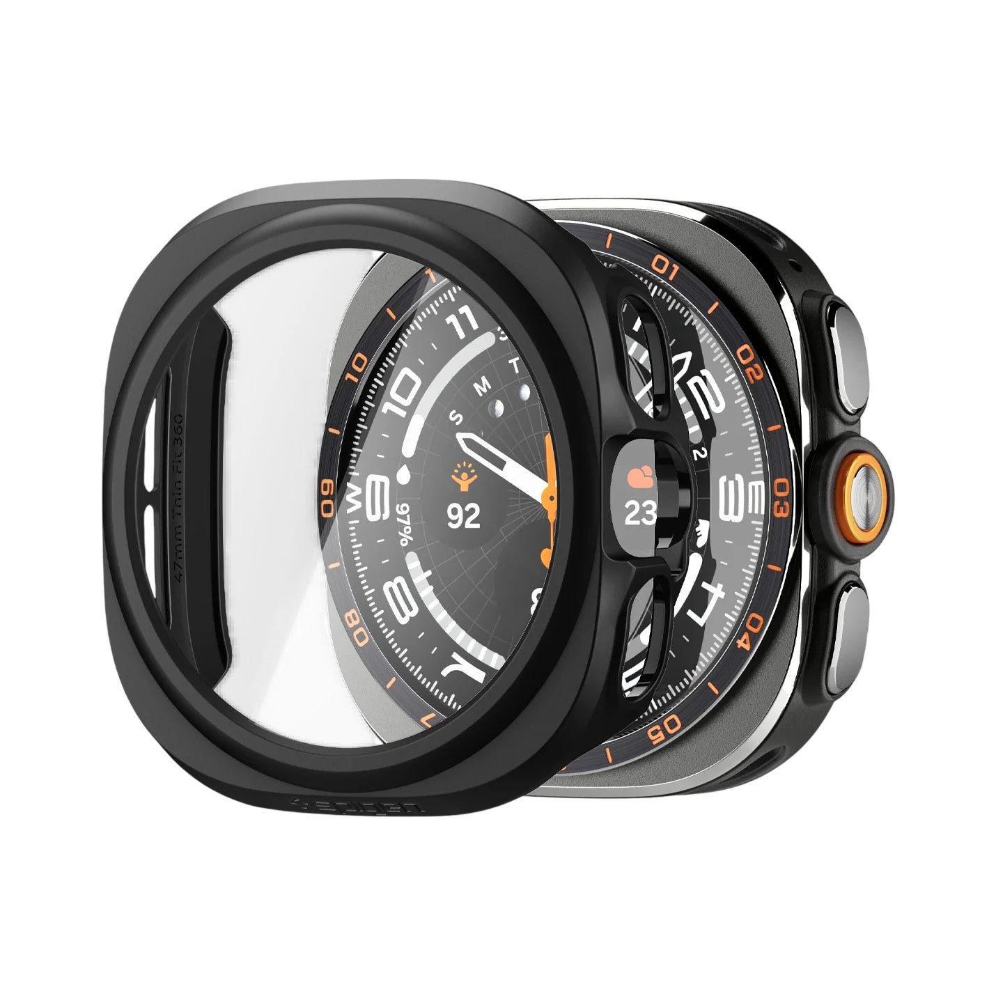 Spigen Thin Fit 360 Case for Samsung Galaxy Watch Ultra2, Black ACS11609