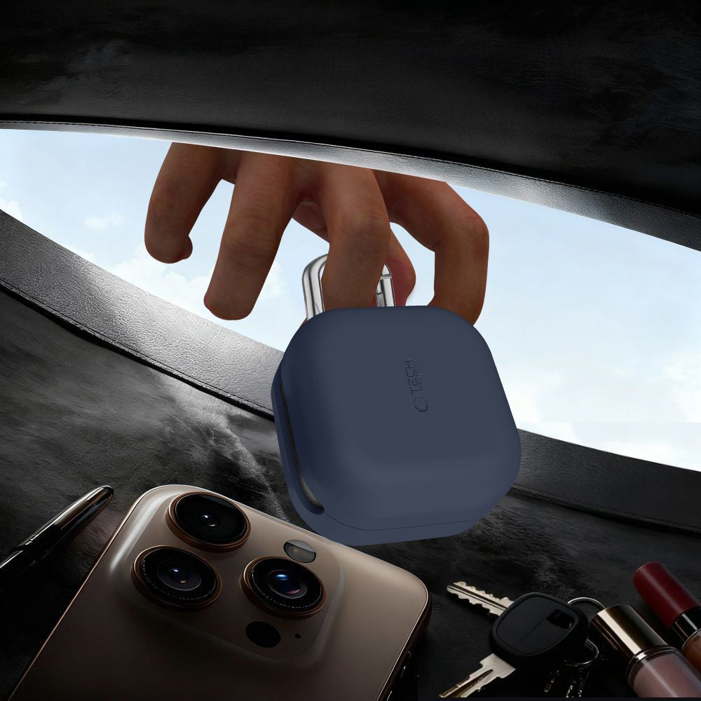 Tech-Protect Silicone Hook Hülle für Samsung Galaxy Buds4 / Buds4 Pro, Marineblau