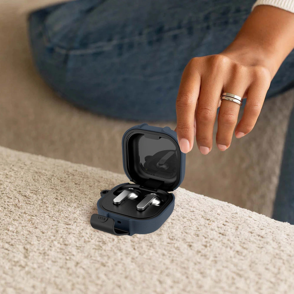 Tech-Protect Slim Hook Hülle für Samsung Galaxy Buds4 / Buds4 Pro, Marineblau