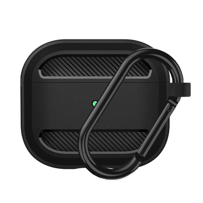 Techsuit Carbon Hülle für Apple AirPods 3, Schwarz