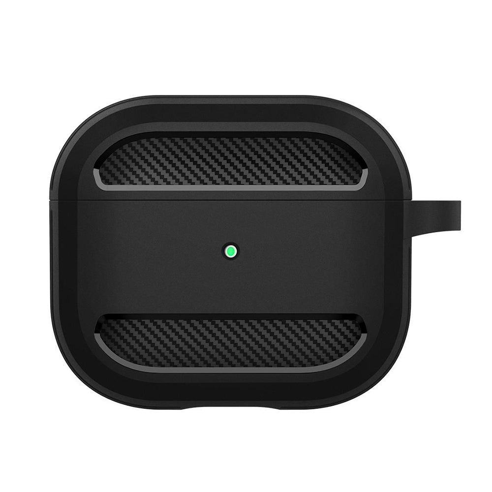 Techsuit Carbon Hülle für Apple AirPods 3, Schwarz