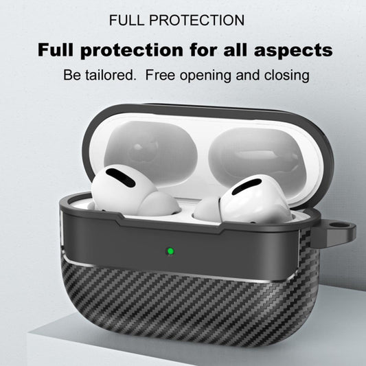 Techsuit CarbonFiber Hülle für Apple AirPods Pro 3, Schwarz
