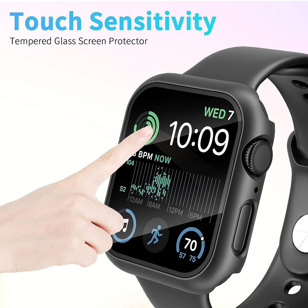 Techsuit Defense360 Pro Hülle für Apple Watch 44mm Series, Schwarz