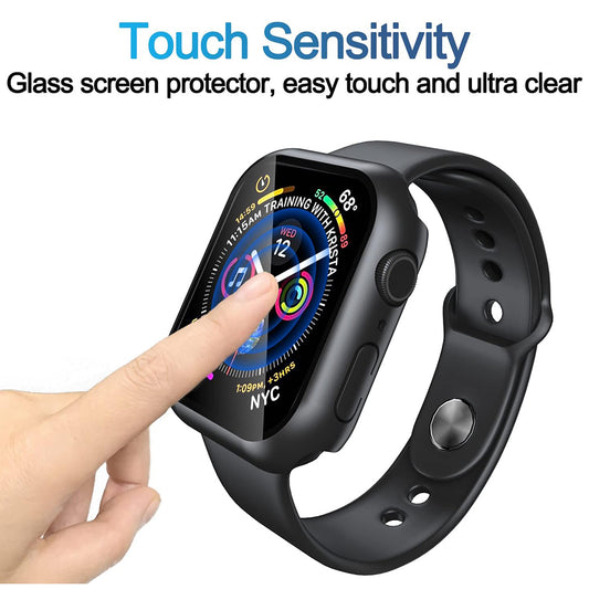 Techsuit Defense360 Pro Hülle für Apple Watch 7 41mm Serie, Schwarz