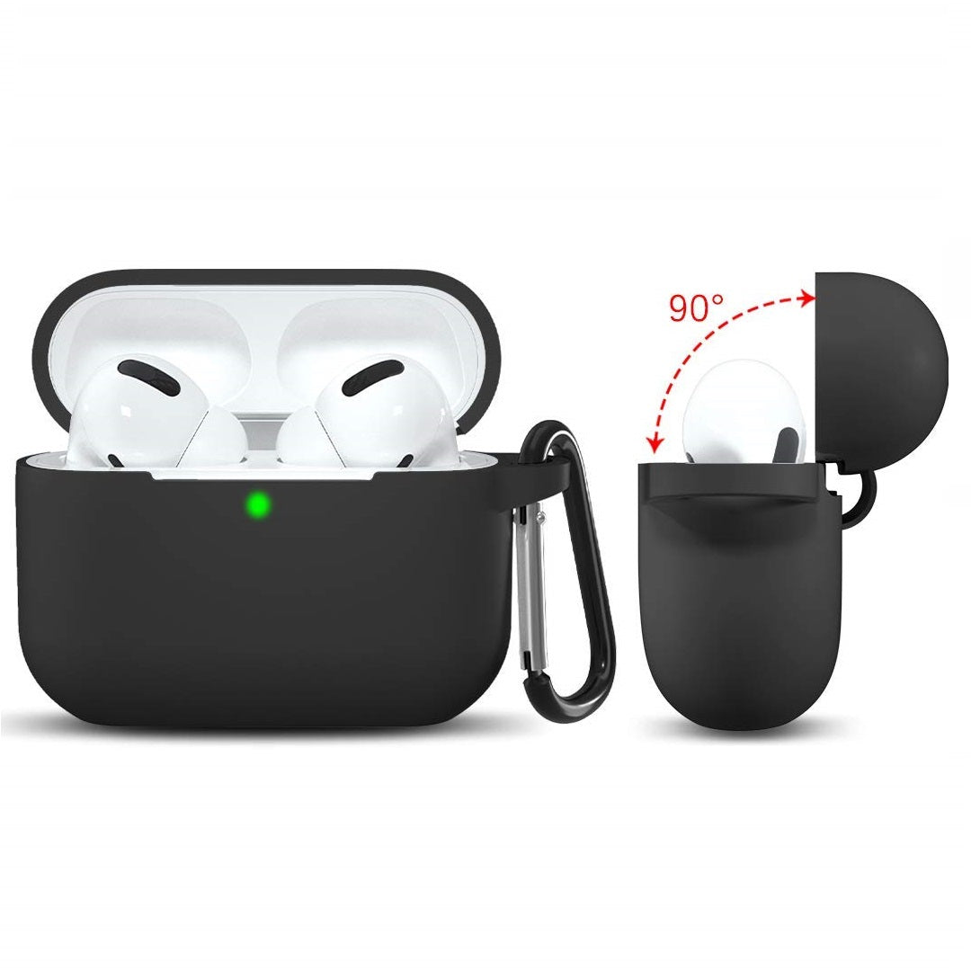 Techsuit Silikonhülle für Apple AirPods Pro Serie, Schwarz