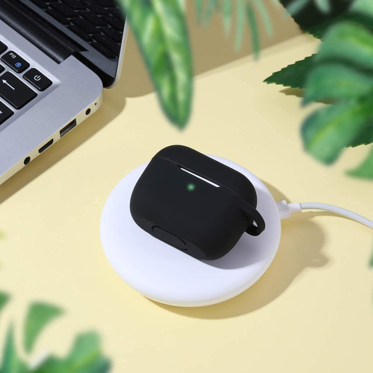 Techsuit Silikonhülle für Apple AirPods Pro Serie, Schwarz