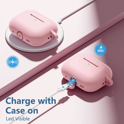 Techsuit Silikonhülle für Apple AirPods Pro Serie, Rosa
