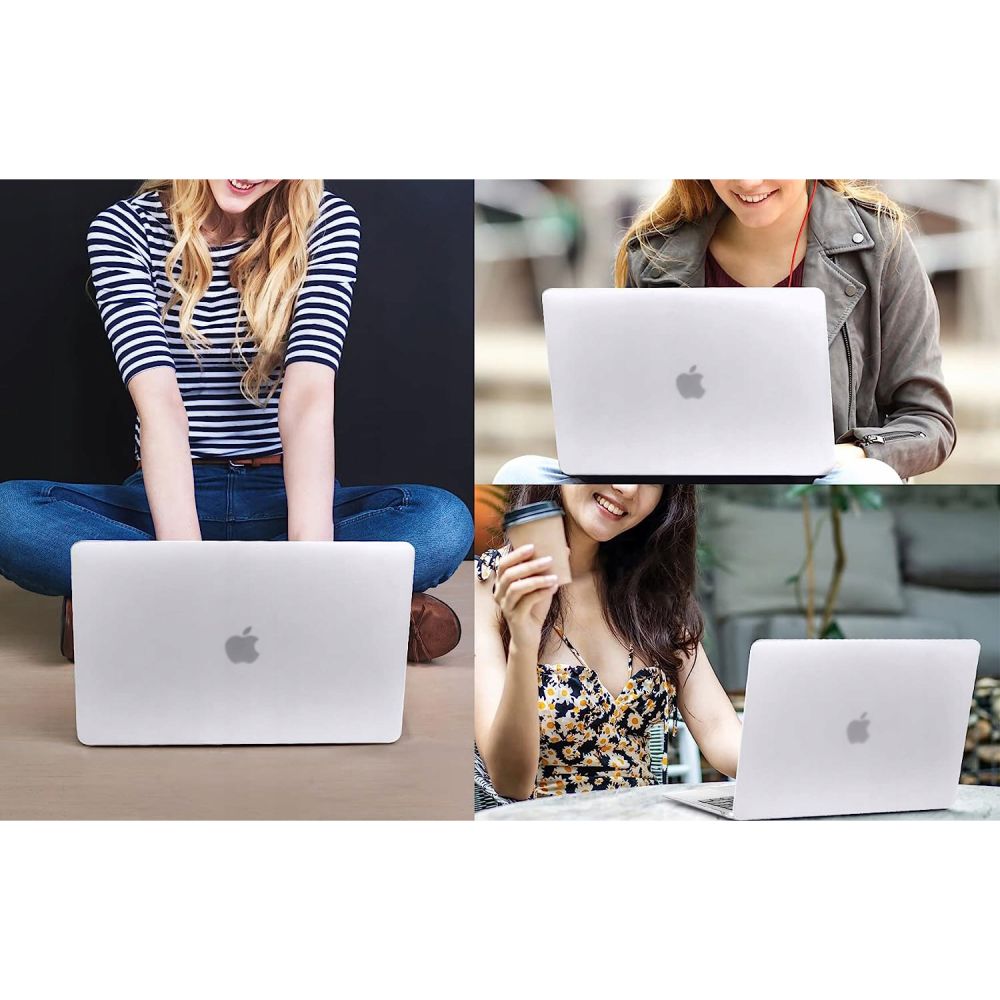 Techsuit UltraShell Case for Apple MacBook Air M3 15inch (2024) / Air M2 15inch (2023), Matte Transparent