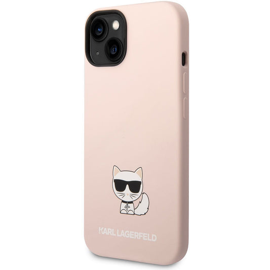 Hülle für Apple iPhone 14 Plus, Karl Lagerfeld, Silicone Body Choupette, Rosa