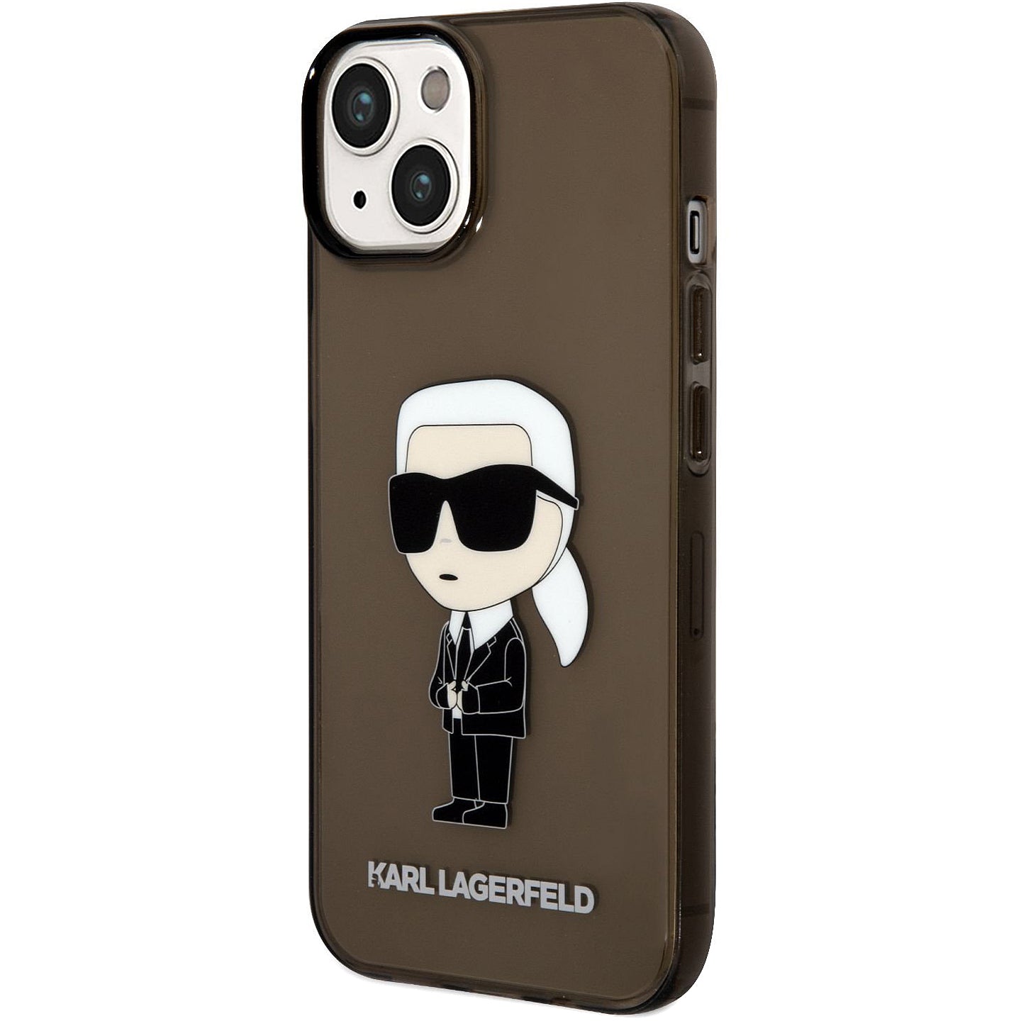 Hülle für Apple iPhone 14 Plus, Karl Lagerfeld, IML Ikonik NFT, Schwarz Transparent