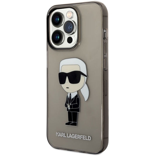 Hülle für Apple iPhone 14 Pro Max, Karl Lagerfeld, IML Ikonik NFT, Schwarz