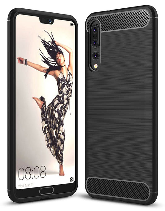 Hülle für Huawei P20 Pro, OEM, Carbon, Schwarz