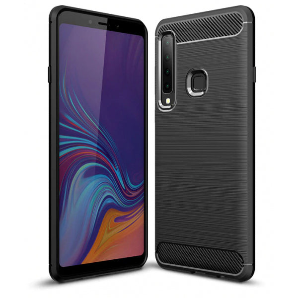 Hülle für Samsung Galaxy A7 (2018) A750, Forcell, Carbon, Schwarz