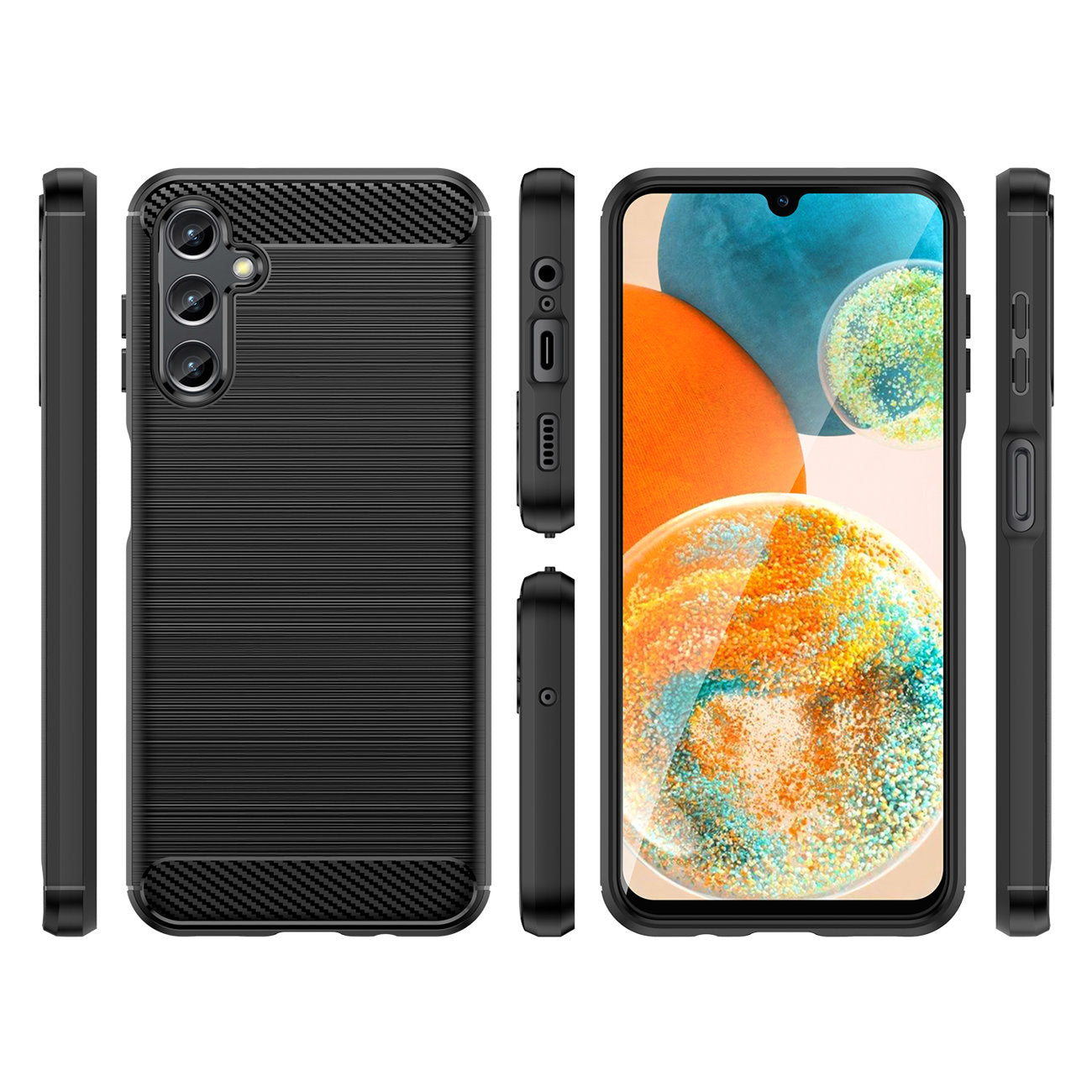 Case for Samsung Galaxy A14 A145 / A14 5G A146, OEM, Carbon, Black