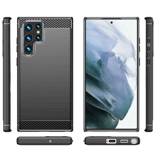 Hülle für Samsung Galaxy S23 Ultra S918, OEM, Carbon, Schwarz