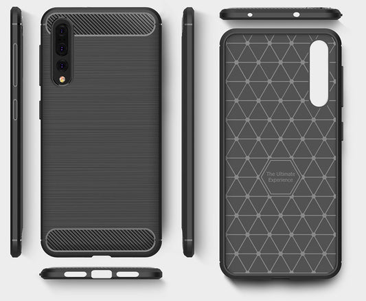 Hülle für Huawei P20 Pro, OEM, Carbon, Schwarz