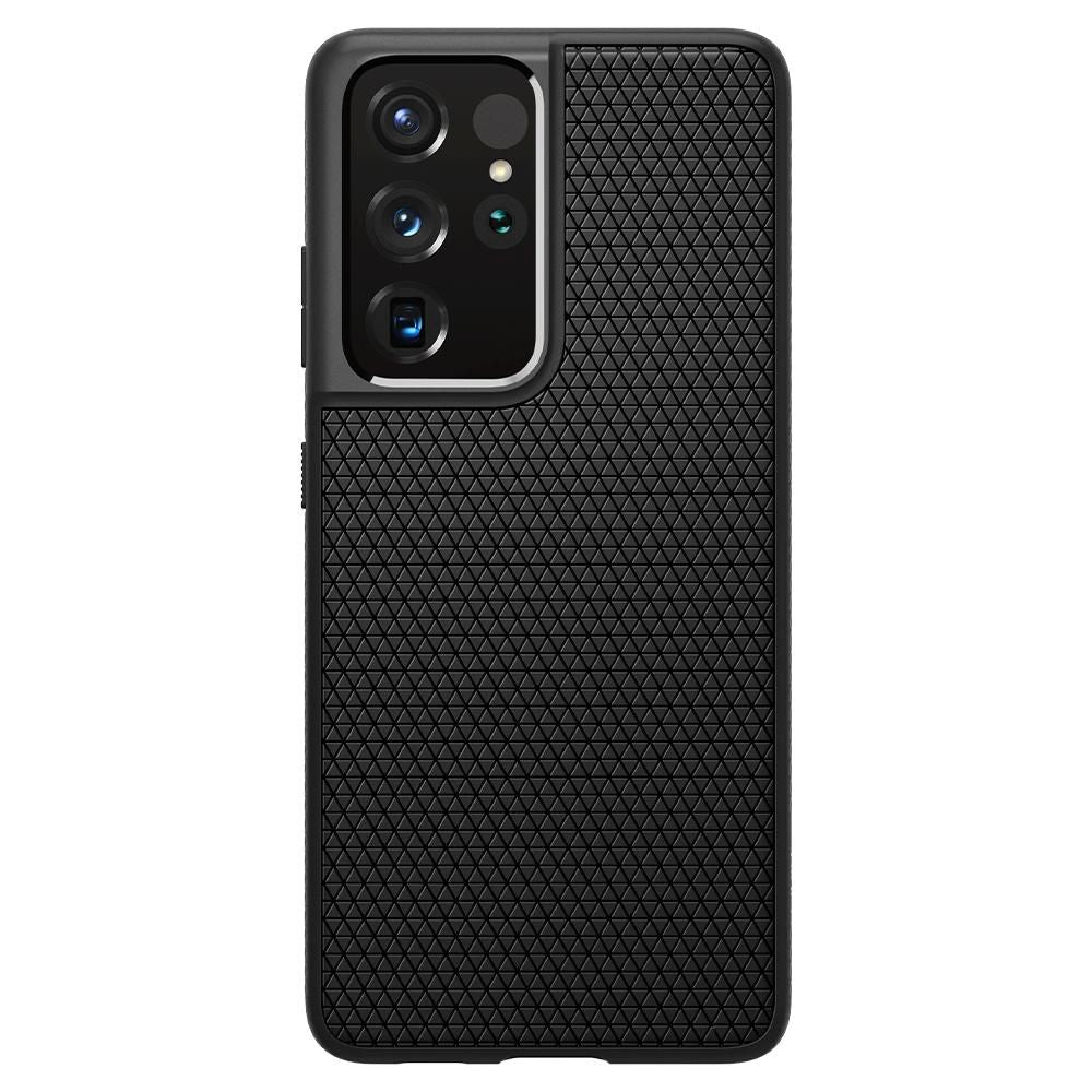 Hülle für Samsung Galaxy S21 Ultra 5G G998, Spigen, Liquid Air, Schwarz SPN1456BLK