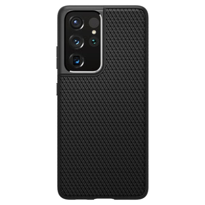 Hülle für Samsung Galaxy S21 Ultra 5G G998, Spigen, Liquid Air, Schwarz SPN1456BLK