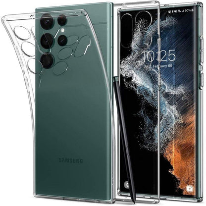 Hülle für Samsung Galaxy S22 Ultra 5G S908, Spigen, Liquid Crystal, Transparent ACS03912