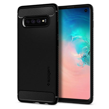 Hülle für Samsung Galaxy S10 G973, Spigen, Rugged Armor, Schwarz 605CS25800