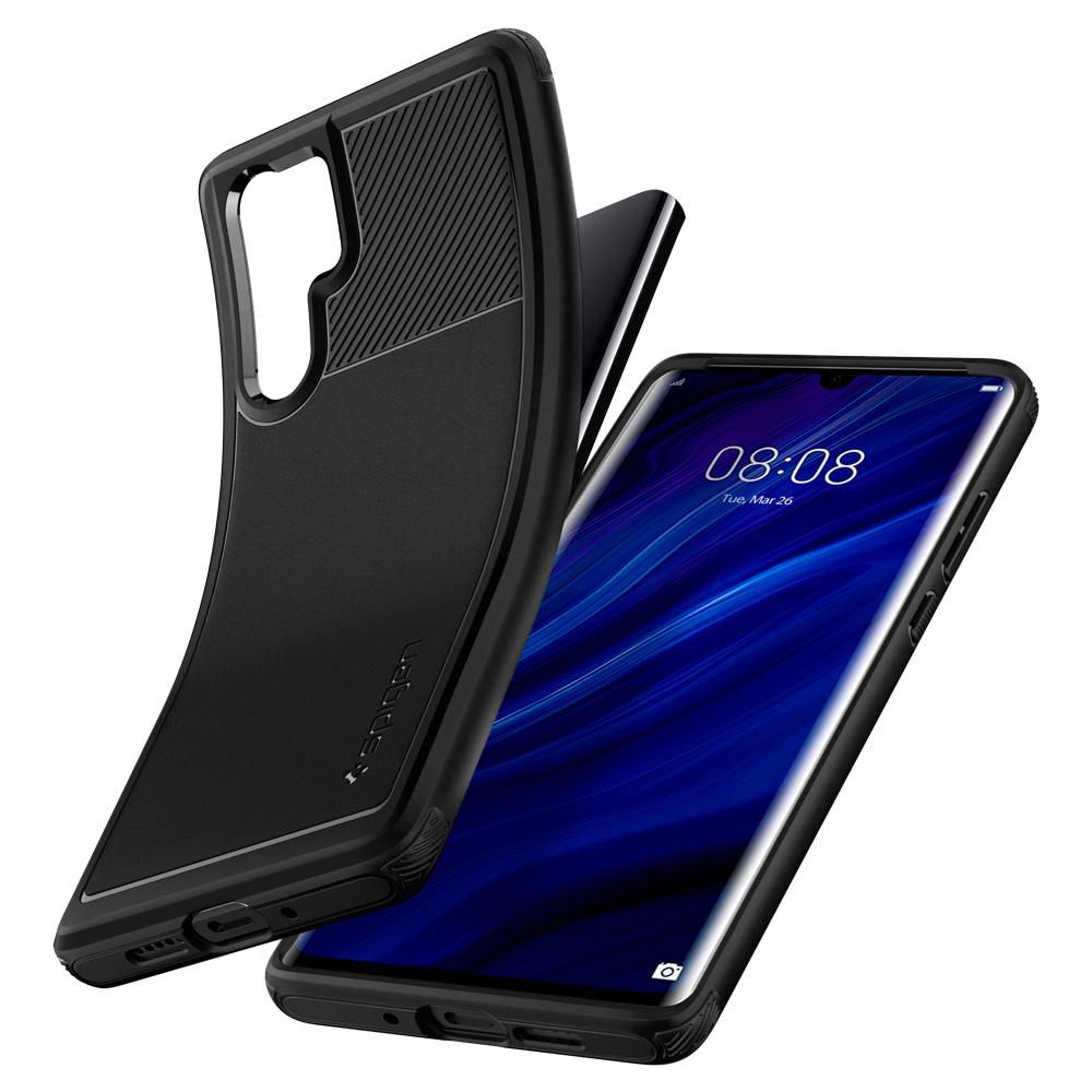 Hülle für Huawei P30 Pro, Spigen, Rugged Armor, Schwarz L37CS25725