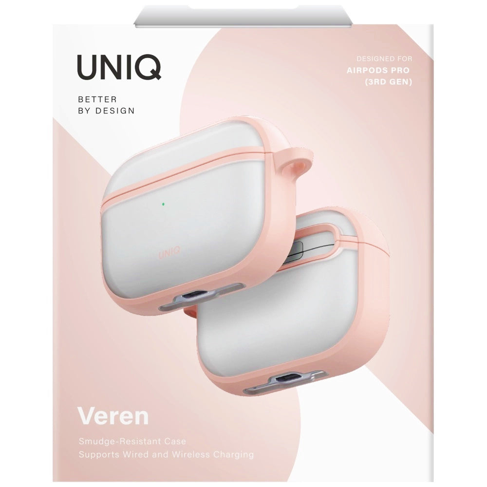 UNIQ Veren Hülle für Apple AirPods Pro 3, Rosa