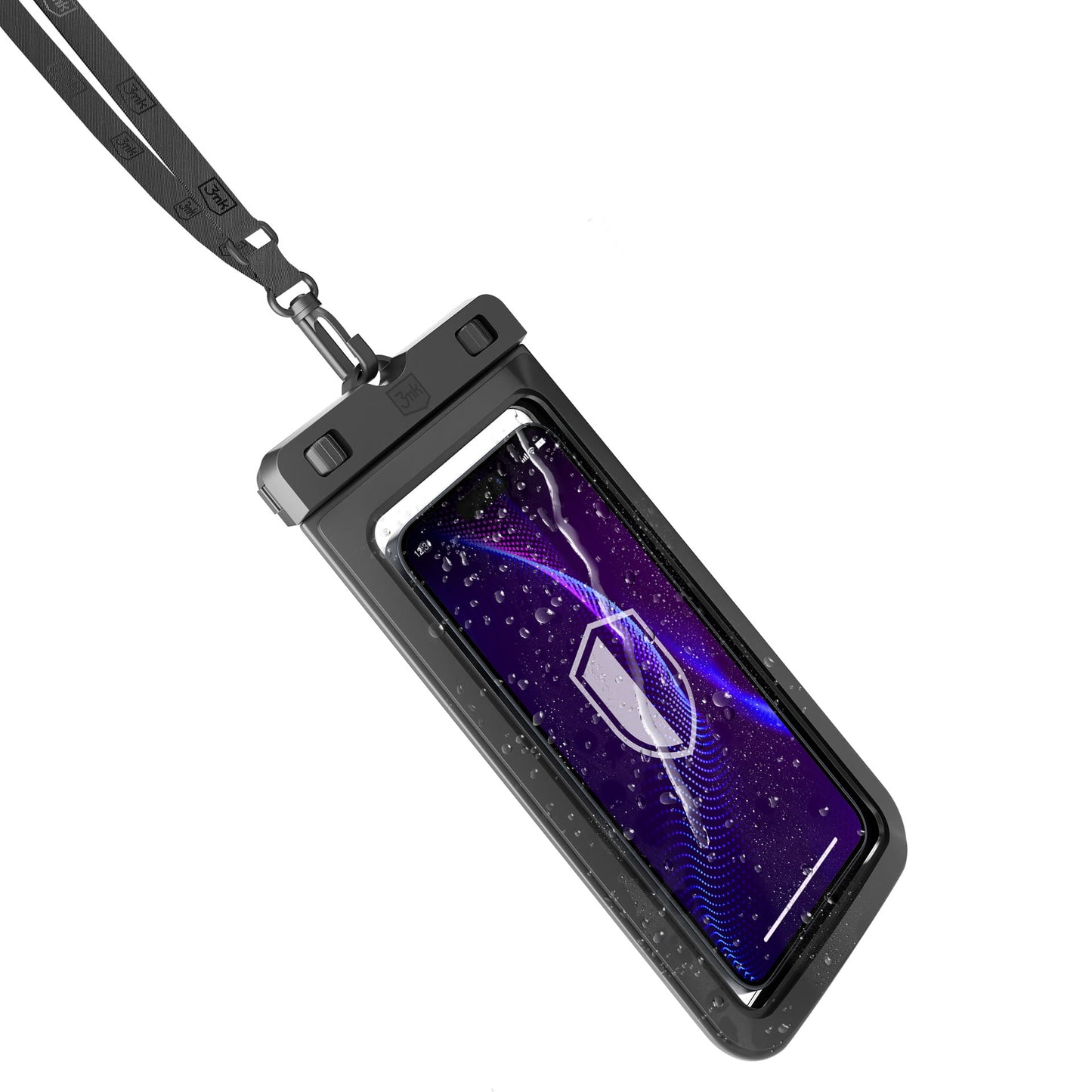 Universal Waterproof Case for Phone max. 7inch, 3MK, Hydro, Black