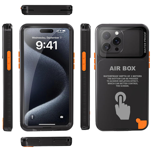 Universelle wasserdichte Hülle für Telefon max. 6,1 Zoll, ShellBox, AirBox, Schwarz
