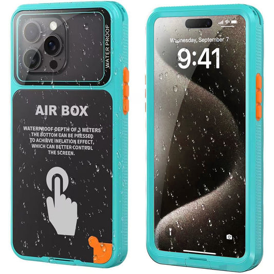 Universelle wasserdichte Hülle für Telefon max. 6,7 Zoll, ShellBox, AirBox, Blau