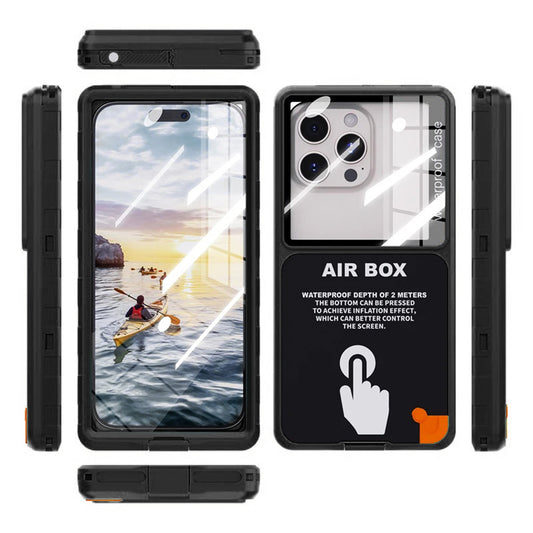 Universelle wasserdichte Handyhülle max. 6,9 Zoll, ShellBox, AirBox, Schwarz