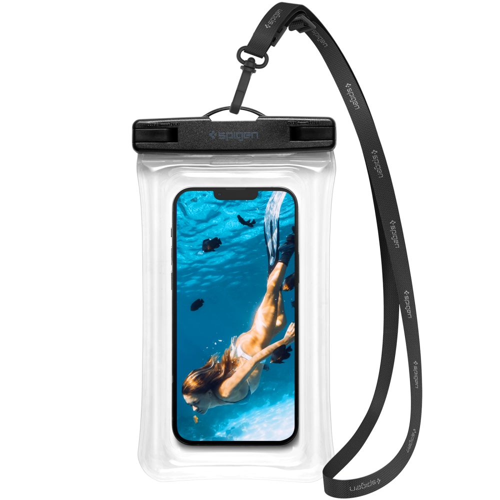 Universelle wasserdichte Handyhülle max. 6,9 Zoll, Spigen, A610, Transparent AMP04530