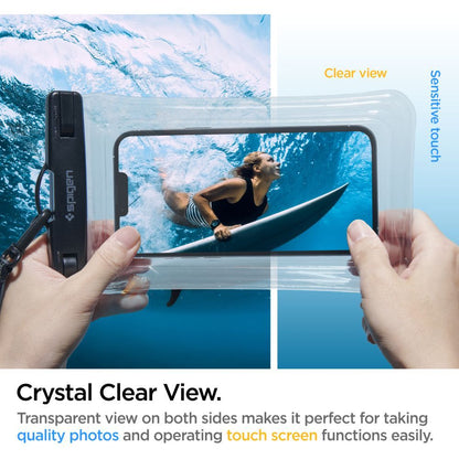 Universelle wasserdichte Handyhülle max. 6,9 Zoll, Spigen, A610, Transparent AMP04530